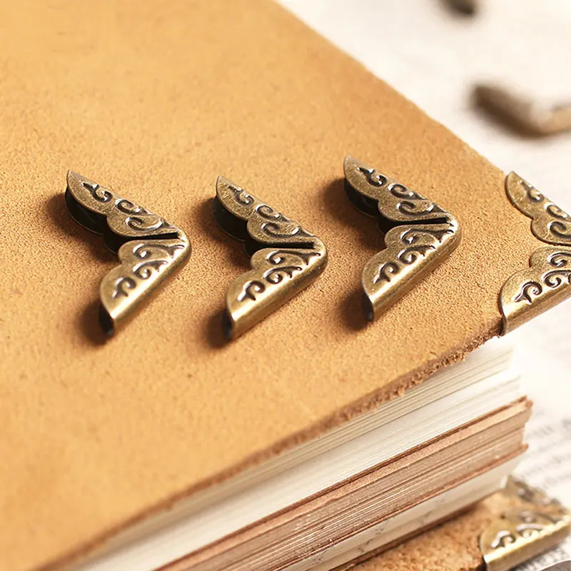 4 шт. практичные металлические уголки для книг бронзовые золотые защитные папки