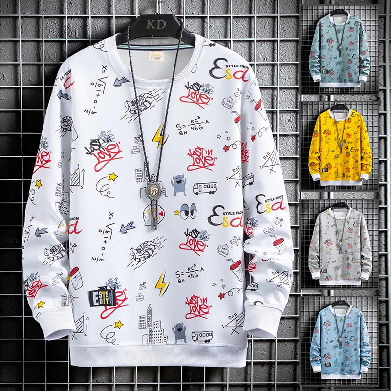 

Print Hoodie Men Streetwear 2020 Brand New Mens Harajuku Hoodies Spring Autumn Hooded Sweatshirts High Street Tops WY8350