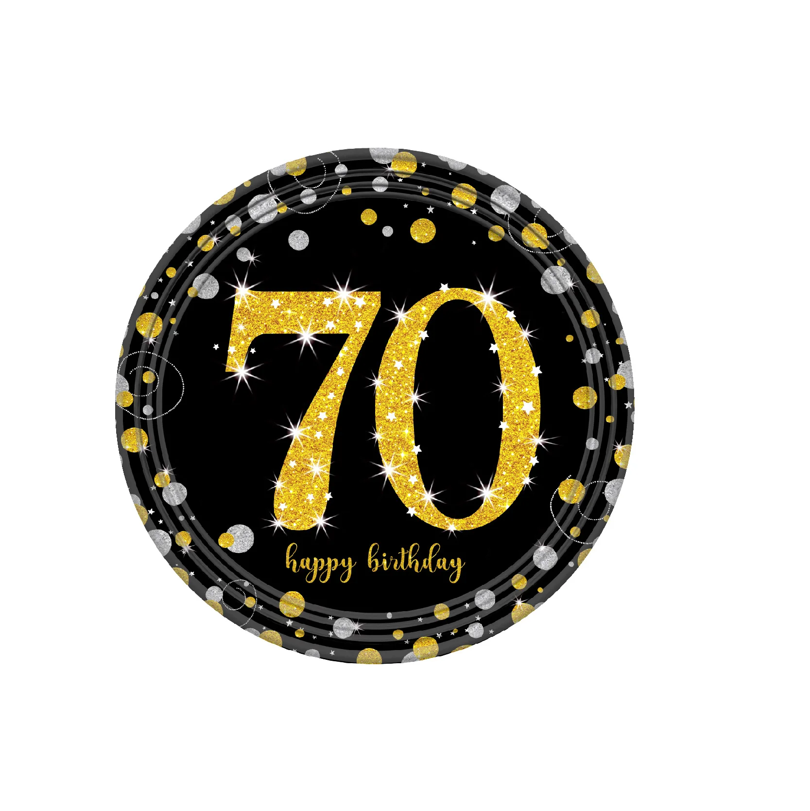 64 шт./компл. одноразовой посуды фольга из золотой бумаги Салфетка под тарелку