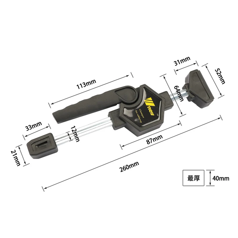 Быстросъемный зажим с храповым механизмом быстросъемный для работы по дереву