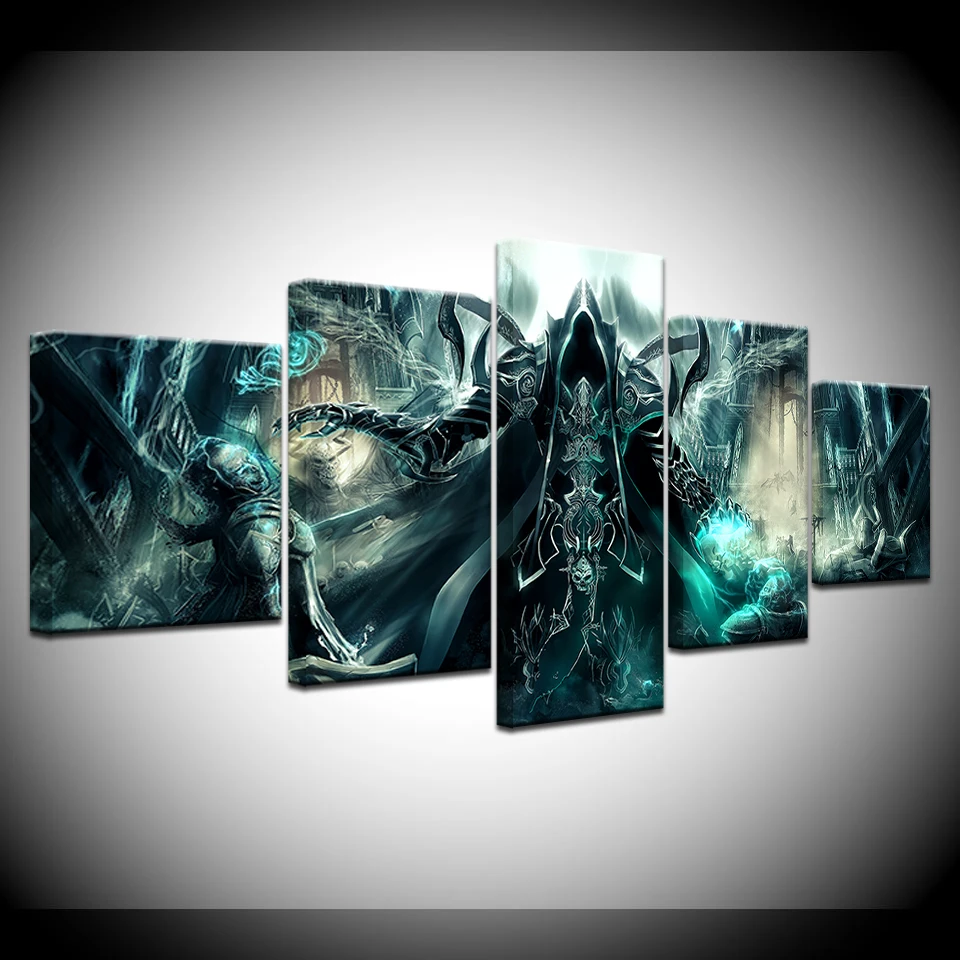 

HD Print 5 Piece Wallpaper Abstract Game Character Poster Painting Wall Art Picture Home Decoration Living Room Canvas Painting