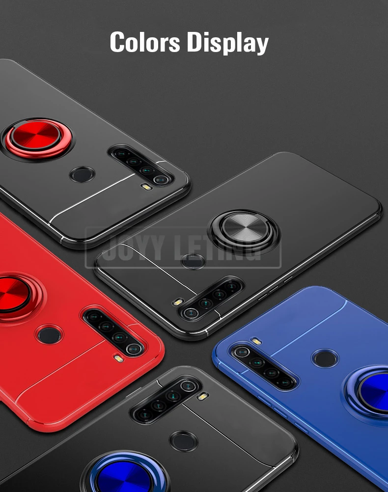 Кольцевой кронштейн, чехол для телефона для Xiaomi Redmi Note 8 Pro, чехол, Мягкий Силиконовый противоударный чехол на заднюю панель для Redmi Note 7 8 Pro, кольцевой чехол
