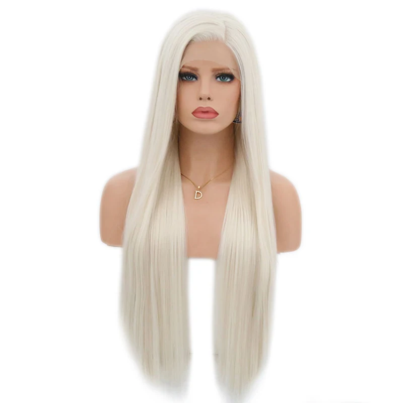 Жаростойкие волосы Charisma 60 платиновых блонд синтетический кружевной передний