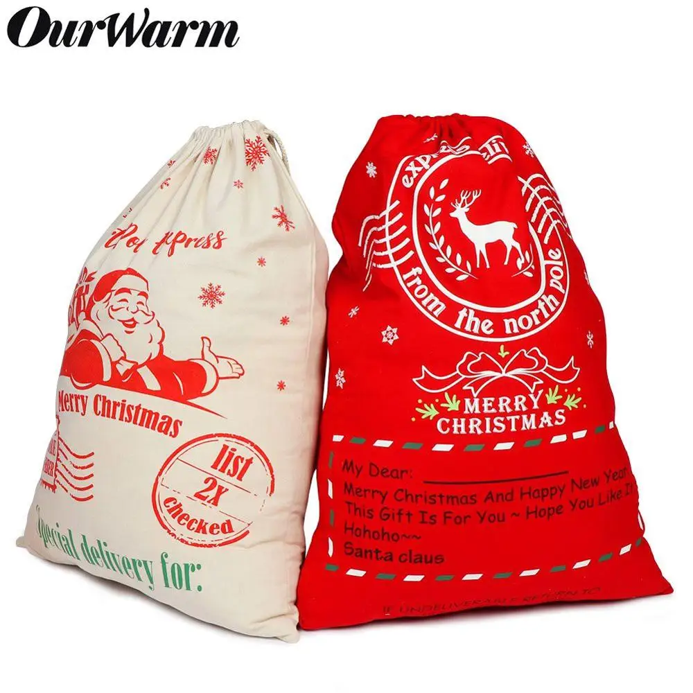 Оригинальные холщовые сумки OurWarm индивидуальная Подарочная сумка на новый год