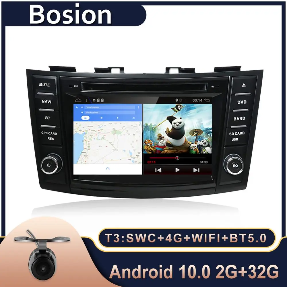 Bosion 7 дюймов 2G + 32G 2 din Android 10 автомобильный dvd плеер для Suzuki Swift 2011 2015 Радио