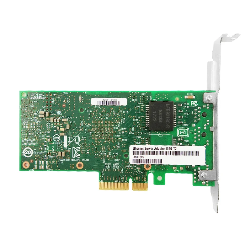 I350-T2 Intel i350 чипсет двухпортовый PCIe сетевая карта медная RJ45* 2