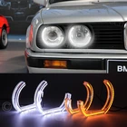 Для BMW E30 E32 E34 1984 1985 1986 1987 Кристалл DTM стиль светодиодные ангельские глазки свет белый и желтый сигнал поворота кольцо с ореолом