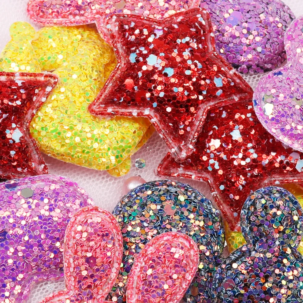 10 шт. блестящие тканевые нашивки с блестками|Заплатки| |