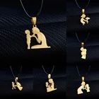 Ожерелье Rinhoo из нержавеющей стали для всей семьи, подарок на день беременных и дочек, ожерелье для папы, мамы, женщин, дочки, ювелирные изделия