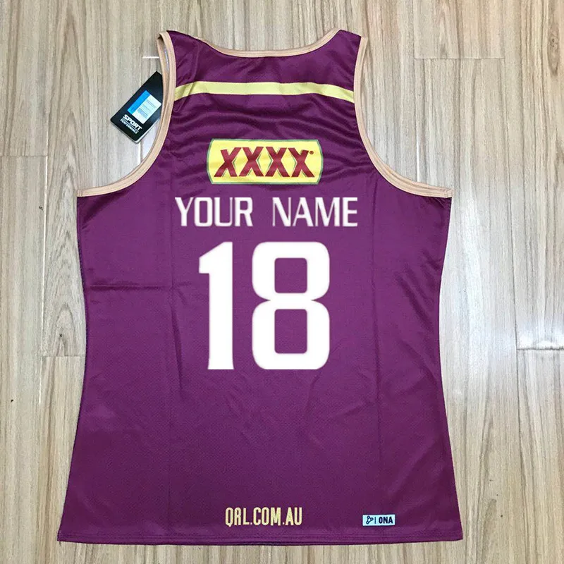 QUEENSLAND MAROONS футболка для регби Размер: S-3XL принт на заказ номер имя качество идеальное - Цвет: Print name number