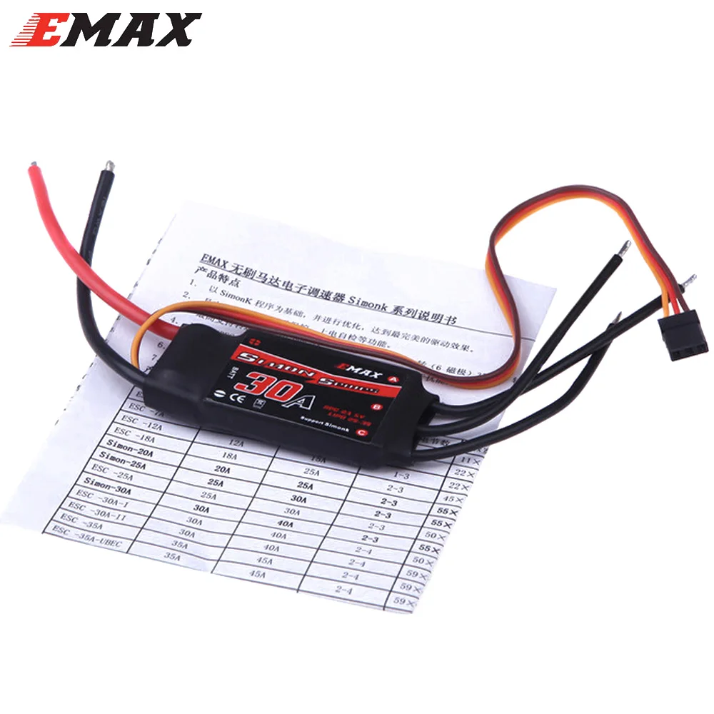 EMAX XA2212 820KV/980KV/1400KV бесщеточный двигатель с Simonk 30A набор ESC для 3D самолета