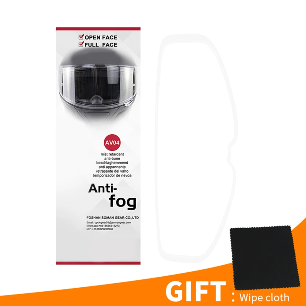 

Clear Visor Motorcycle Universal Helmet Insert Film Full-frame Easy Use Anti Fog Patch Rain Mist Paster Motorcycle Helmet Lens