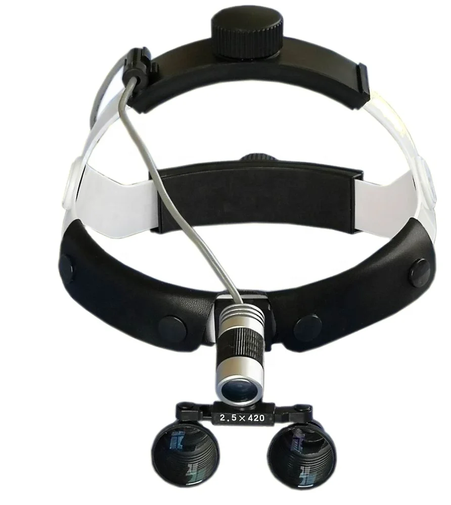 

2.5x Teeth operating loupes with led head light lamp