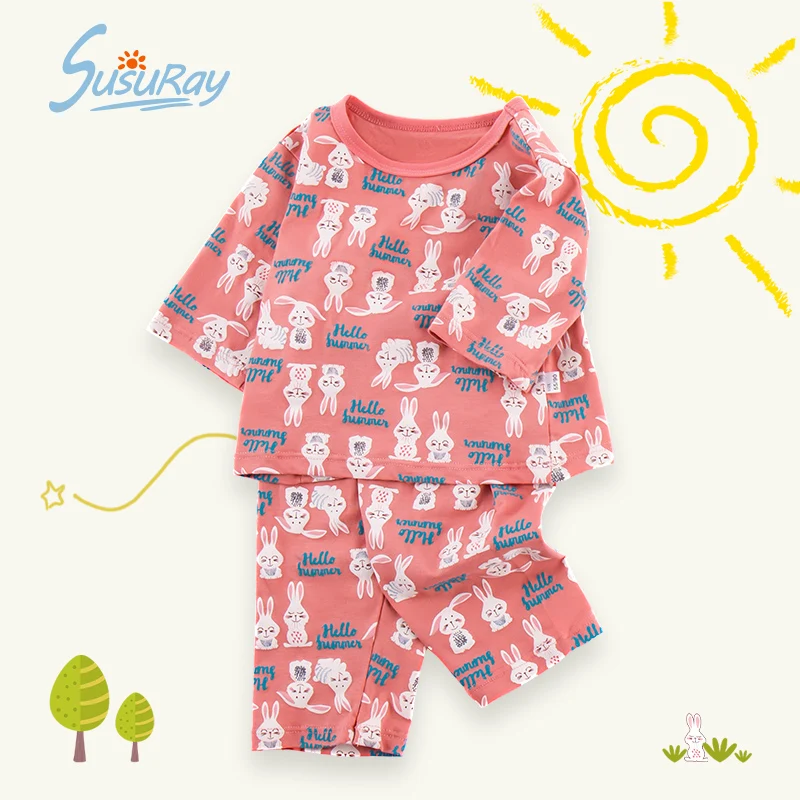 

Susuray Children Pajamas Baby Clothing Set Kids Cartoon Sleepwear 2021 Summer Cotton Nightwear Girls Animal Pyjamas Pijamas Sets