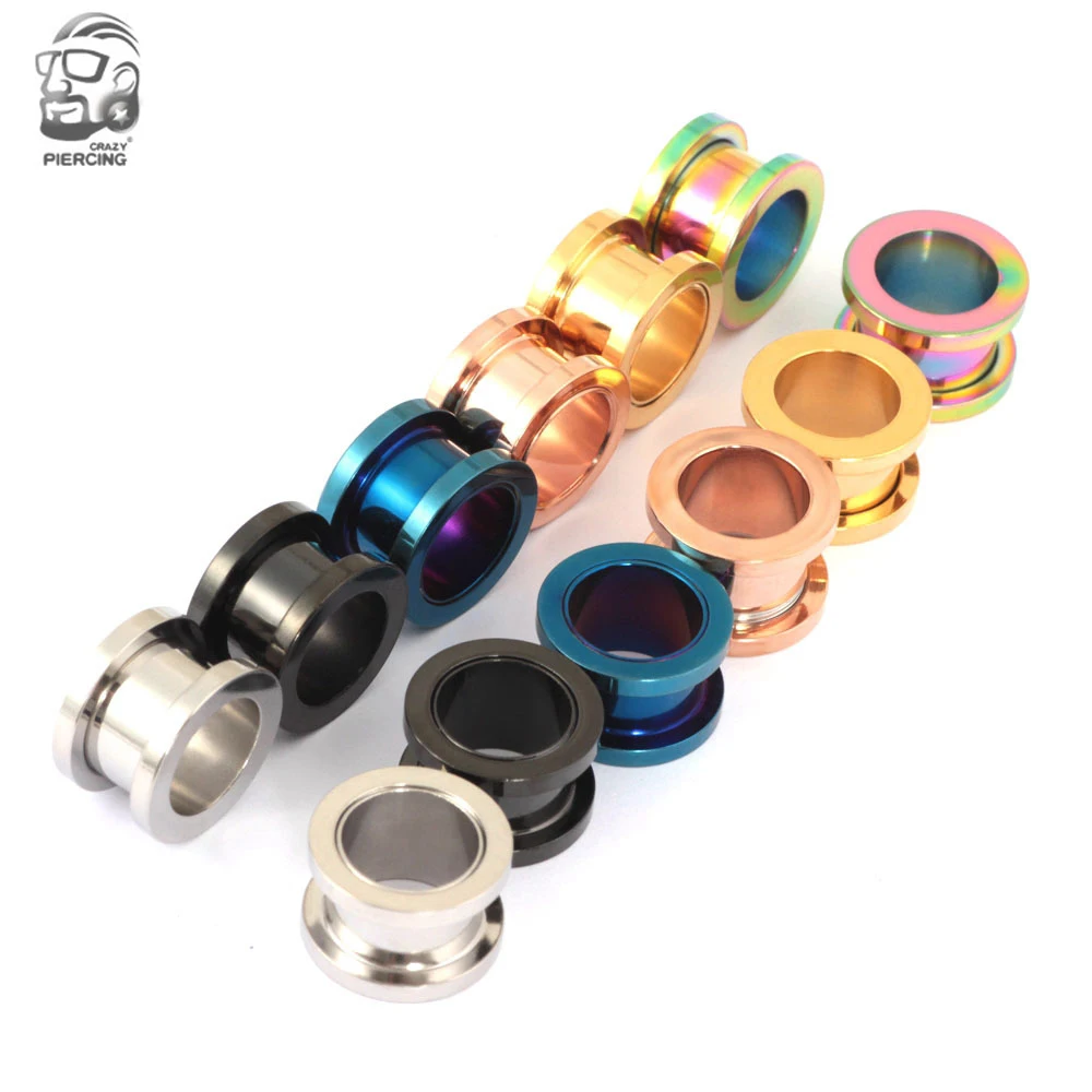 Туннель из нержавеющей стали 316L с заглушкой 1 пара серьга расширитель для