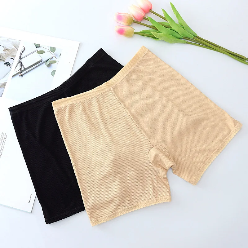 

New Product Thread High Elasticity Plus Fattening Bamboo Fiber Safety Pants Leggings Women's Panties Panties Women