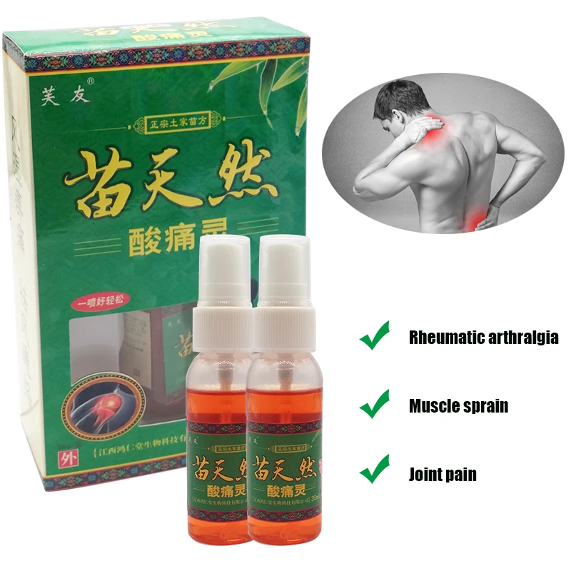 

30ML Pain Relief Spray Quick Blood Circulation Swelling Antibacterial For Rheumatoid Arthritis Acute Chronic Soft Tissue Injury