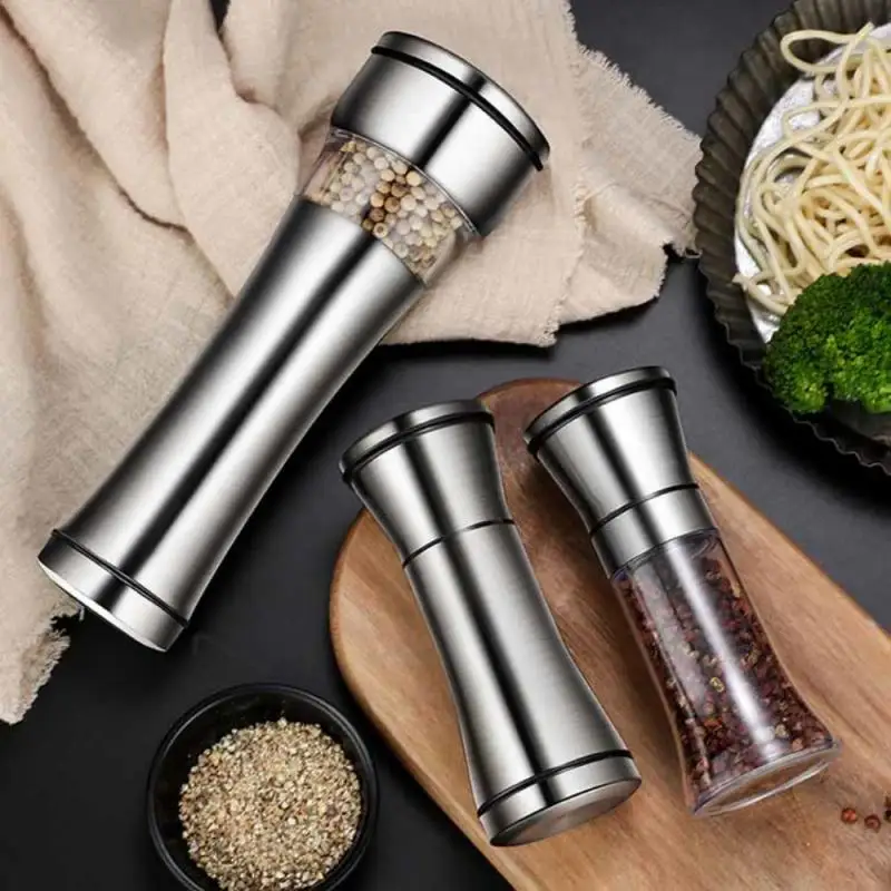 

Coffee Grinder Clear Stainless Steel Manual Seasoning Pepper Grinder Mill Coffee Bean Burr Jar Kitchen Tool Baking Supplies