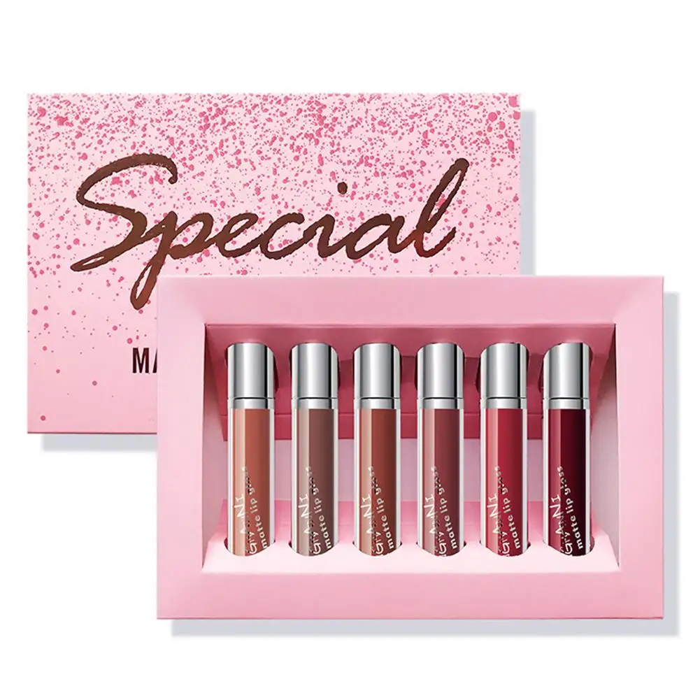 

6 шт., матовый блеск для губ