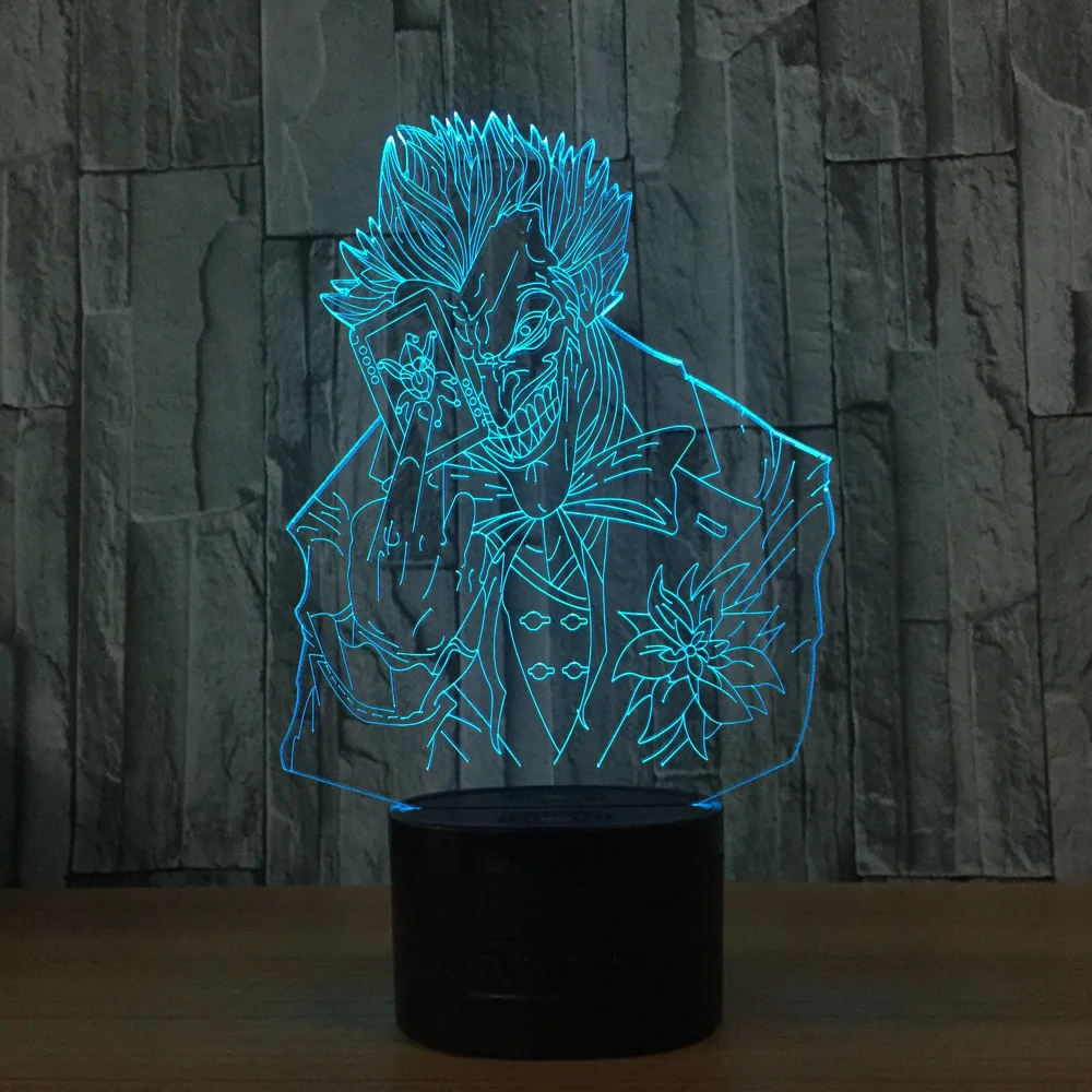 [Seven Neon] акриловая настольная лампа в форме игральных костей для покера 7 цветов 3D