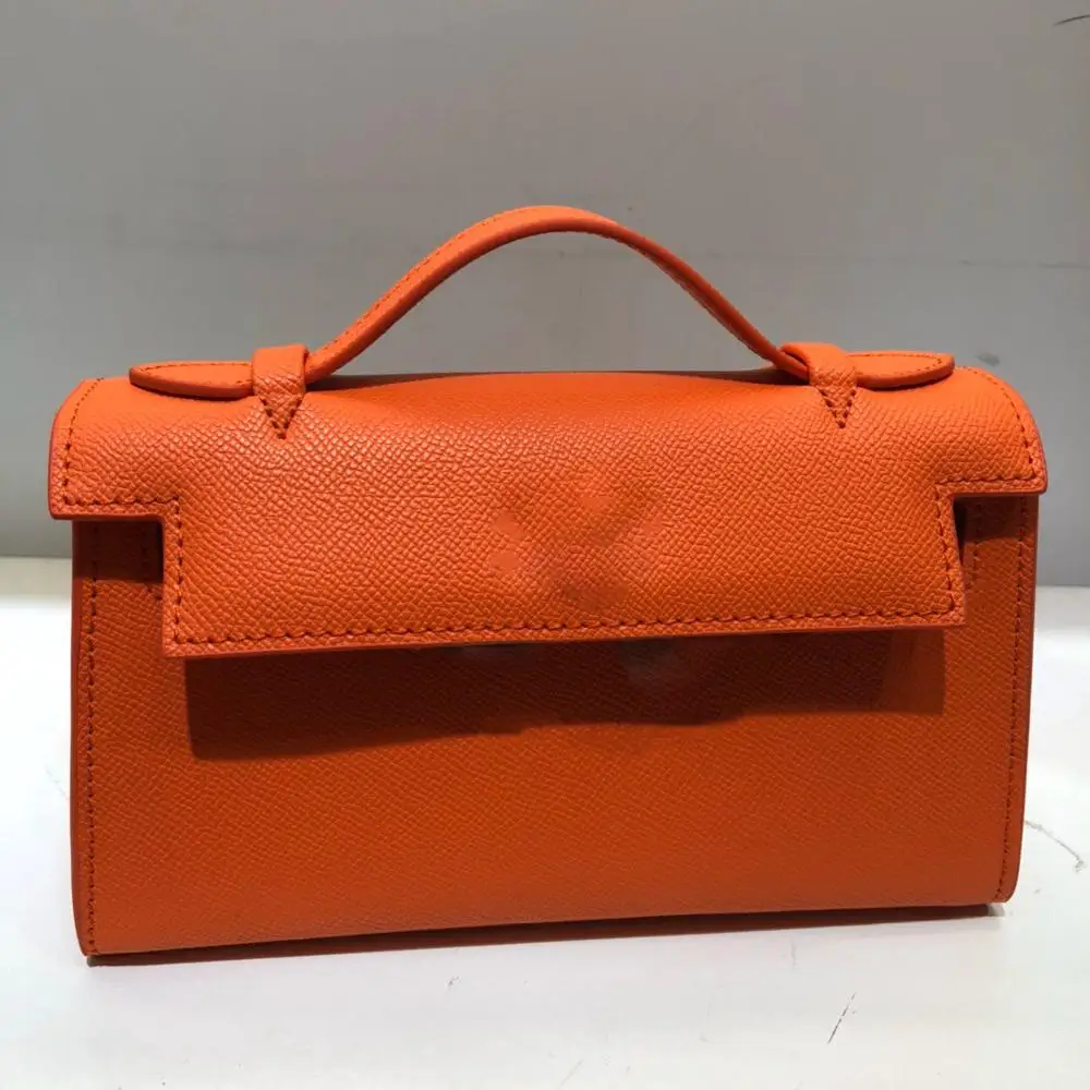 

free shipping 2020 the new style fashion vingate genuine cow leather women handbag one shoulder bag crossbody bag 10 color 22cm