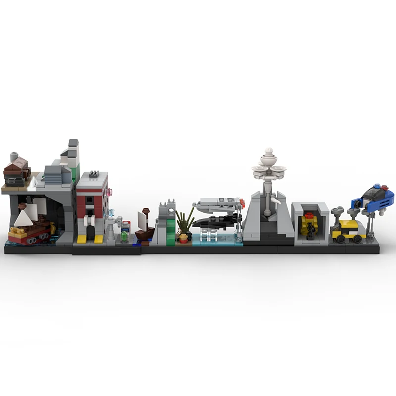 

BuildMoc City Creator Street View Cults of the 80s Friends House Modular Moc Building Blocks Creator Expert Toys For Kids Toys
