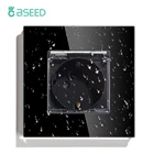 Водонепроницаемая розетка BSEED, электрическая настенная розетка с одной кристаллической панелью, 16 А, 3 цвета, 110-250 В, европейского стандарта