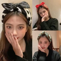 2021 new fashion cute simple polka dot bow tie all match headband hair accessories 6 colors