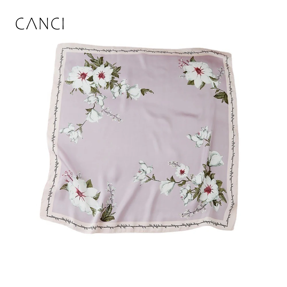 

53*53cm Fashion Silk Satin Hair Scarf Women Handkerchief Printed Hijab Bandana Designer Pañuelos Para El Pelo Pareo For Girls