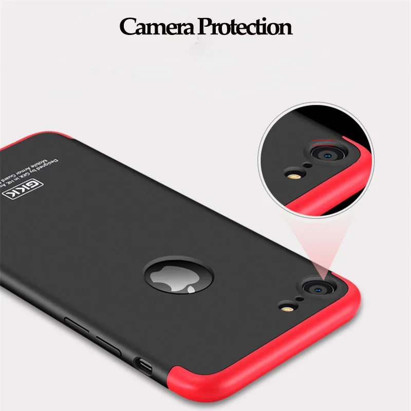 360 Защитный Передний + задний стекло чехол iphone 7 7plus жесткий армированный plus case phone