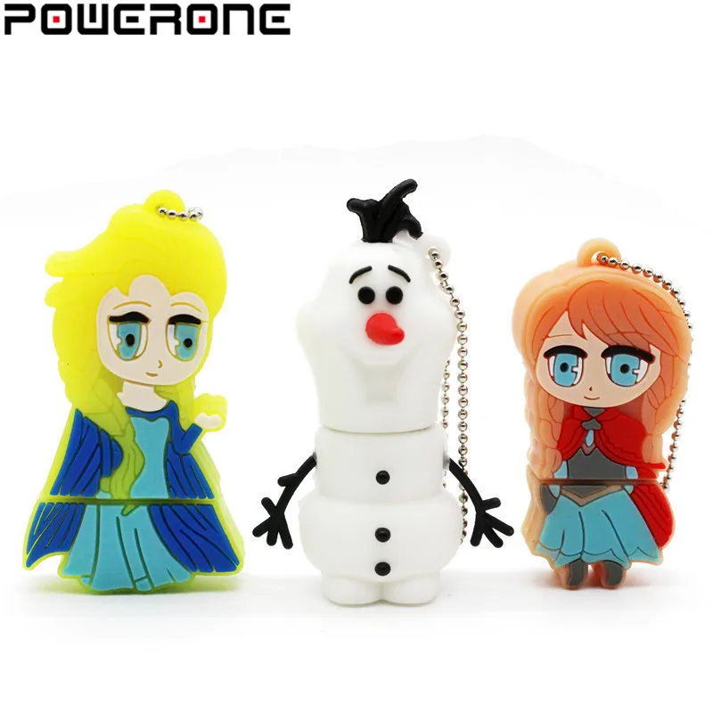 USB флеш накопитель POWERONE frozen Elsa anna olaf карта памяти с мультипликационным принтом 4