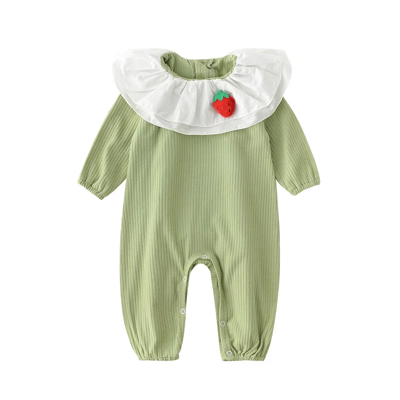 

2020 Baby Clothes Bebes Newborn Infant Rompers Cute Strawberry Double Layer Toddler Girl clothes Coveralls Outwear