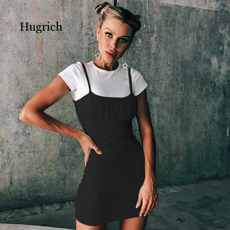 

Elegant Red Black Lace Up Bodycon Mini Dress For Womens 2020 Summer Fashion Ladies Beach Casual Vacation Harajuku Dress