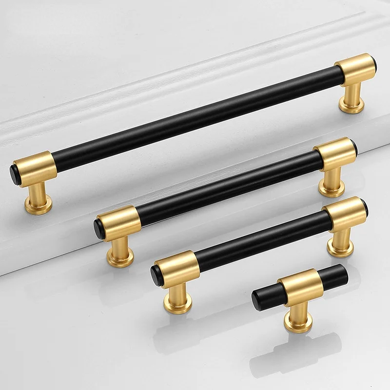 

Modern Minimalist Nordic Black Gold Handle Cabinet Door Wardrobe Door Drawer Handle Furniture Small Handle Kitchen Accessories