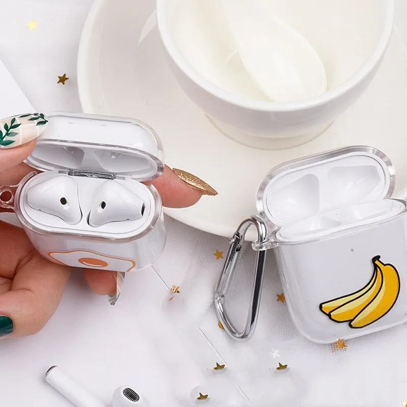 Новый мультяшный ящик для хранения фруктов Apple 1 2 Чехол беспроводных наушников го