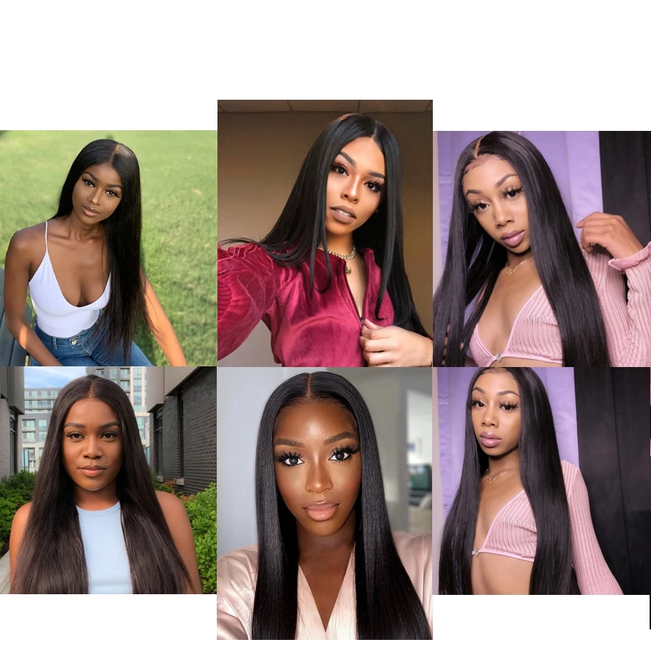 

Straight Human Hair Wigs 13x4 Lace Front Wig Natural Color Pre-Plucked with Baby Hair Malaysian Hair Wig for Black Women