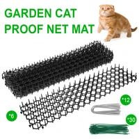 610 pcs garden prickle strip dig stop cat repellent deterrent mat anti cat prickle strips keep cat away digging climbing spike