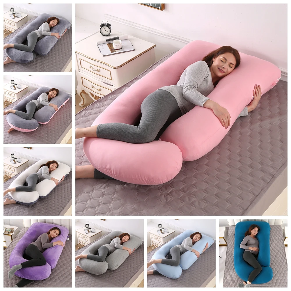 Superior Quality Pregnancy Pillow Large Size Sleeping Support Pillow For Pregnant Women J Shape Maternity Pillows Drop-ship