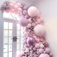 macaron purple pink balloon garland arch kit 145pcs girl birthday wedding baby shower party decorations party globos