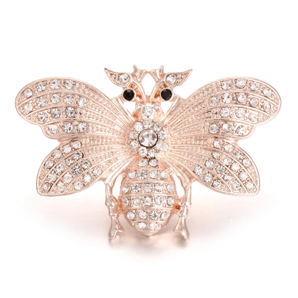 6 шт./лот новые ювелирные изделия с кнопками 18 мм большими стразами пчела сердце