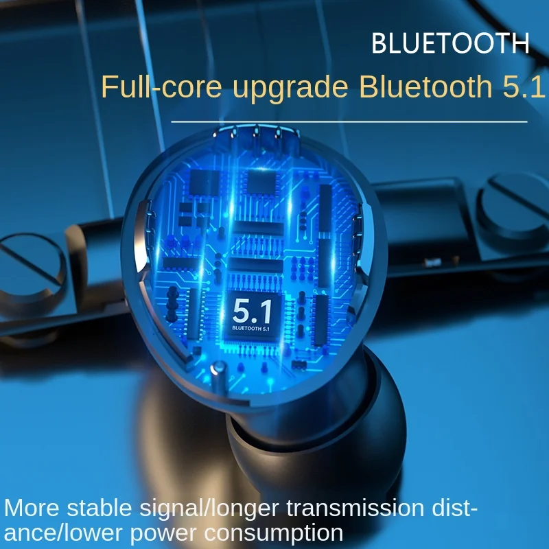 

TWS Bluetooth 5.0 headset high capacity charging box wireless headset 9D stereo sports waterproof earphone with microphone