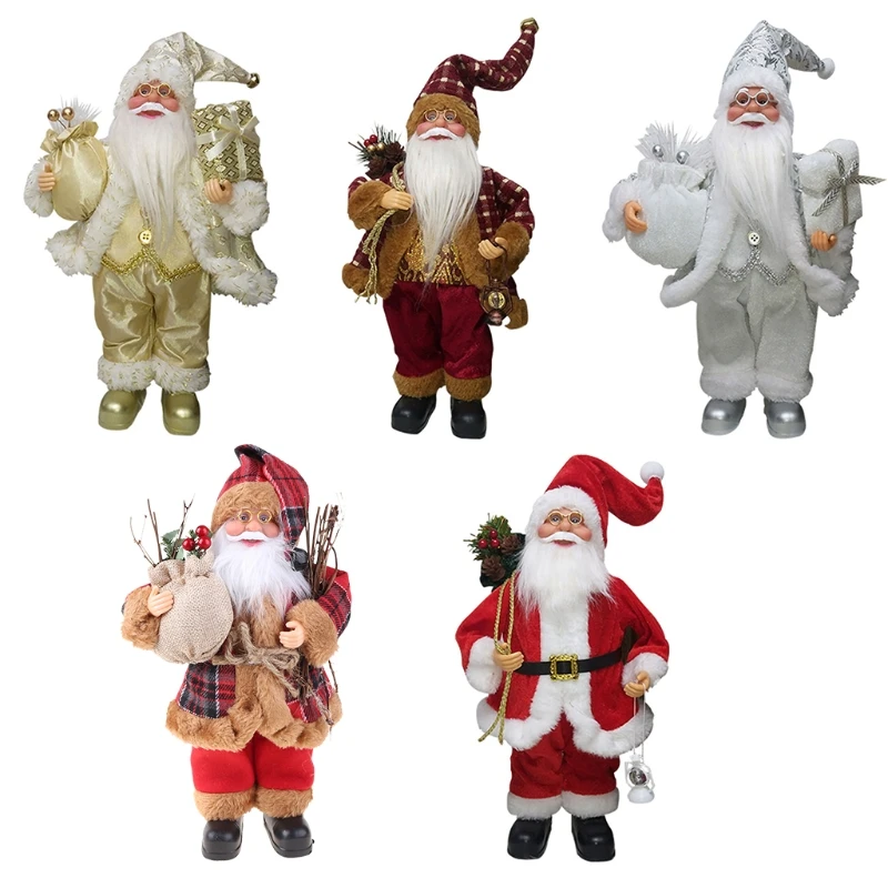 

17inch Multicolor Santa Claus Christmas Figurine Decoration Fit for School Christmas Celebration Home Holiday Decoration