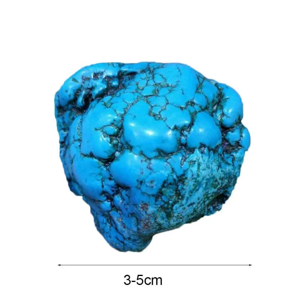 Натуральный бирюзовый минеральный неизолированный камень кристаллический 3 5
