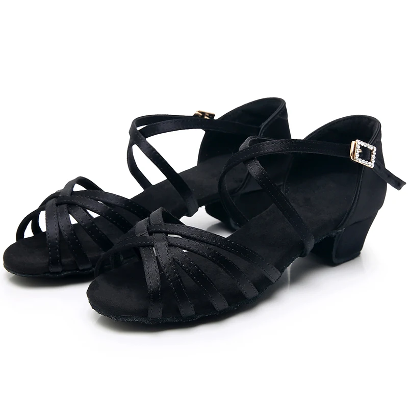 Новинка Детская обувь для латинских танцев Обувь бальных девочек EU24-42 Женская