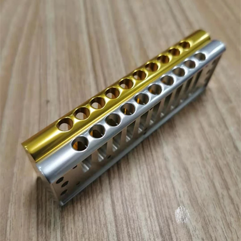 Aluminum Alloy 10 Holes  Harmonica Comb Part for Hohner SP20 professional Metal Harp Comb Muisc Lovers DIY Gift