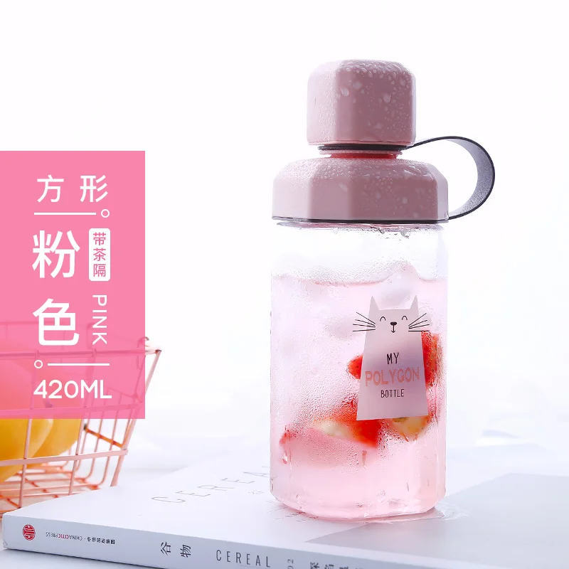 Милая Корейская чашка креативная пластиковая прозрачная портативная