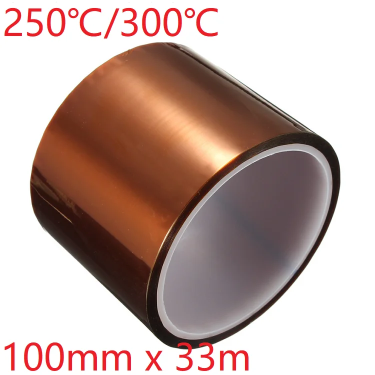

100mm x 33m Polyimide Adhesive Tape BGA PCB 3D Printing Board Protection High Temperature Heat Resistant Electronic Insulation