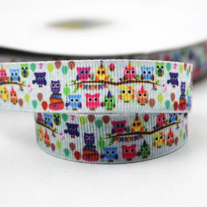 

owl printed grosgrain ribbon DIY handmade,Wedding decoration materials 16mm 22mm 25mm 38mm 57mm 75mm