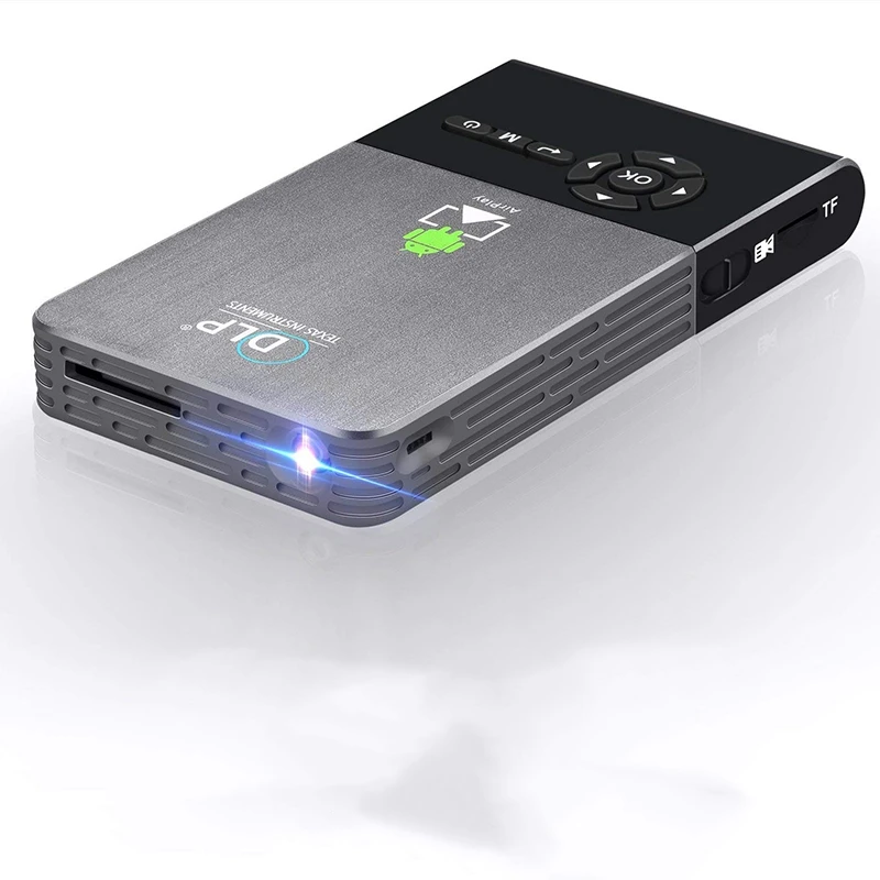 Портативный C2 мини DLP проектор Android 7 1 WiFi мультимедийный с технологией Bluetooth