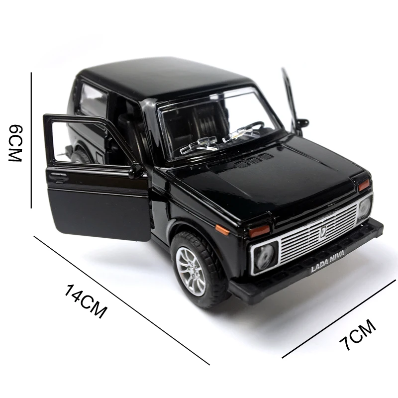 

Alloy Diecast Car 1:28 Scale Lada Niva 1:32 Scale Priora/2106 Model Vehicle Collectible Toy Pull Back Car with Sound & Light